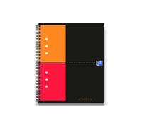 Oxford Cahier spiralé 100102880 gris, orange, rouge DIN A5+ quadrillé Nombre de pages: 80
