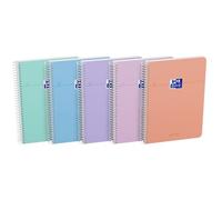 Cahier petit format A5 à spirale Oxford Smart Optik 160 pages Pastel Modèle aléatoire