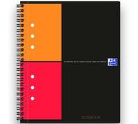 Oxford Cahier à spirale A5+ 17 x 21 cm - Petits carreaux 5x5 - 160 pages perforées - 80 g