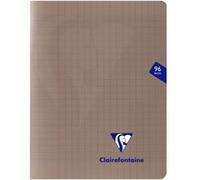 Clairefontaine 363741C Un Cahier Agrafé Mimesys Gris - 17x22 cm - 96 Pages Grands Carreaux - Papier Blanc 90 g - Couverture Polypro