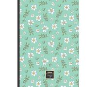 Cahier petits carreaux: grand format-A4/21x29,7cm-96 pages-couverture fleurs-cahier journal pour: école, université, travail, loisirs-pixel ... de notes-enfant-étudiant