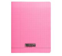 Cahier piqué 8000 POLYPRO 17x22 cm 60 pages grands carreaux 90 g - Rose