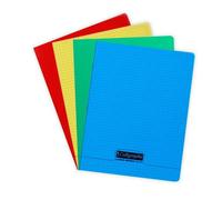 Cahier piqué 8000 POLYPRO 17x22 cm 96 pages petits carreaux 90 g - Assortis