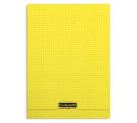 Cahier piqué 8000 POLYPRO 24x32 cm 96 pages petits carreaux 90 g - Jaune