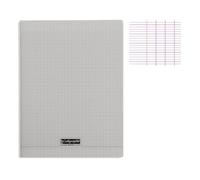 Calligraphe Cahier piqué POLYPRO 24x32 cm 48 pages 90 g Grands carreaux Seyès Gris
