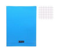 Calligraphe Cahier agrafé 18382C 24x32 cm 96 p. Petits carreaux 90 g Couverture polypro transparente bleu