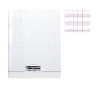 Calligraphe Cahier 18340C agrafé 17x22 cm 192 pages grands carreaux 90 g couverture polypro