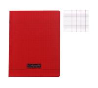 Cahier piqué - CLAIREFONTAINE - 8000 Polypro - Rouge - 17 x 22 cm - 96 pages Seyès 90 g/m²