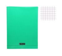 Cahier piqué Clairefontaine Polypro 24×32 cm - 96 pages 90 g/m² - Petits carreaux 5×5 - Vert