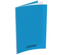 Cahier piqué conquérant classique couverture polypropylène rigide transparente 17x22cm 96 pages 90g séyès coloris bleu