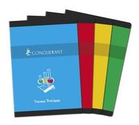 Cahier piqué conquérant sept travaux pratiques couverture offset a5+ 17x22cm 48 pages 70g 24p séyès 24p unies