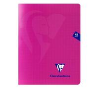 Cahier piqué Mimesys 17x22cm 48 pages grands carreaux couverture polypropylène - Rose