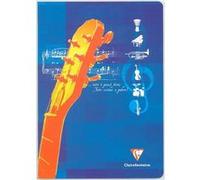 Clairefontaine 3137C Un Cahier Agrafé de Musique et Chants - A4 21x29,7 cm - 96 Pages Grands Carreaux et Portées avec lignes - Papier Blanc 90 g - Couverture Carte Pelliculée - Couleur Aléatoire
