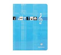 Cahier Musique & Chant piqué 24x32cm 48 pages grands carreaux Couleur aléatoire - Assortis