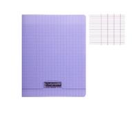 Calligraphe 18127C Un Cahier Agrafé Violet (une Marque de Clairefontaine) - 17x22 cm - 96 Pages Grands Carreaux - Papier Blanc 90 g - Couverture Polypro Transparent