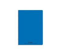 Cahier piqûre 17x22 cm, 96 pages grands carreaux, Bleu