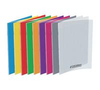 Cahier piqûre 21x29,7cm 96 pages 90g grands carreaux Seyès. Couverture polypropylène Gris
