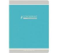 Cahier piqûre 96 pages seyès, papier 90 g, couverture en carte recyclée bleue, format 24 x 32 cm CONQUERANT - bleu