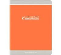 Cahier piqûre 96 pages seyès, papier 90 g, couverture en carte recyclée orange format 24 x 32 cm CONQUERANT - orange