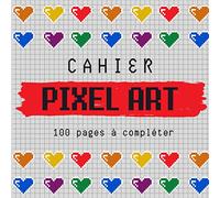 Cahier pixel art 100 pages à compléter: 100 pages vierges à remplir pour coloriage pixel - pour adulte et enfant - dimension 21.59 * 21.59 cms