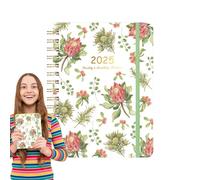 Cahier planificateur 2025, agenda journalier | Carnet de liste de choses à faire avec couverture végétale, planificateur mensuel hebdomadaire quotidien 2025, carnet planificateur exquis, planifier