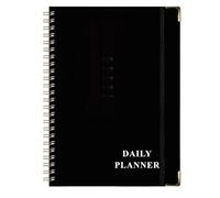Cahier planificateur journalier - Carnet de planification journalier 2025, livre planificateur de rendez-vous | Livre de plans quotidiens organiseur relié à spirale : livre de plans de gestion du