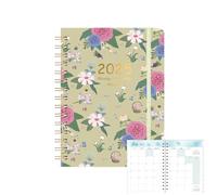Cahier Planner - Couverture Rigide Avec Des Motifs Floraux À Faire Planifier, Planner 2025 | Planification Du Travail Et L'apprentissage À Distance, Organisateur De L'agenda Des Fournitures Scolaires