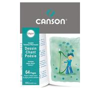 Canson-Infinity Cahier Poésie et Chant enfant 32 pages séyès + 32 pages dessin 17x22 cm