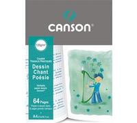CANSON Cahier Poésie et Chant enfant 32 pages séyès + 32 pages dessin 17x22