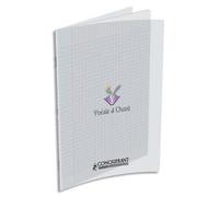 Cahier poésie piqué conquérant classique couverture transparente polypropylène a4+ 24x32cm 48 pages 90g séyès incolore