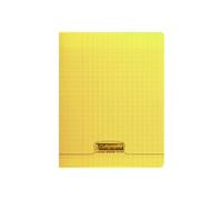 Cahier polypro jaune 17x22 60p Grands carreaux séyès 90g