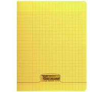 Cahier polypro jaune CALLIGRAPHE 17x22 60p Grands carreaux séyès 90g G