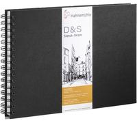 Cahier Pour Dessin Et Croquis - Format Paysage - 140g - A4 - 80 Feuilles - Noir À Spirale.