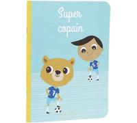 Cahier Pour Enfant Super Copain - Look Mignon Et Fun - Format A5 14,8x21cm - 60 Pages Seyès - Papier Certifié Fsc Mixte - Encres Végétales - Collection Animaux Idéale Cadeau