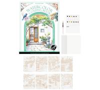 Cahier professionnel à 3 plis pour aquarelle, carnet de croquis pour adultes, pour dessin, peinture, croquis, maison, école, voyage, bureau, relaxation, méditation