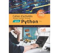 Cahier Python BAC PRO Seconde, Première, Terminale - Enseignement agricole - Fabrice Leclercq - Educagri - broché - Scolaire / Universitaire