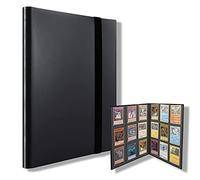 Cahier Range Classeur Carte, Album de Cartes, 9 Poches, Classeur de Cartes Avec Capacité de 360 Cartes, Compatible YuGiOh, Match Attax, Ninjago etc (Noir)
