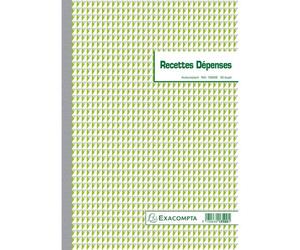 Cahier Recettes/Dépenses Manifold Exacompta autocopiant A4 50 pages double exemplaires