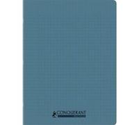 Cahier recy t recyclable, 96 pages seyès 90 g, couverture polypropylène bleu, format 24 x 32 cm CONQUERANT - bleu