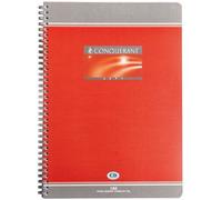 Cahier reliure spirale 21x29,7 cm 180 pages grands carreaux papier 70g NF 66 CONQUERANT SEPT