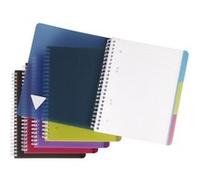Clairefontaine 329755C Linicolor Intensive Evolutiv'Book Un Carnet à Spirale Perforé - A5+ 16x21cm - 180 Pages Petits Carreaux Cadrées - Papier Blanc 90g - Couverture Polypro Couleur Aléatoire