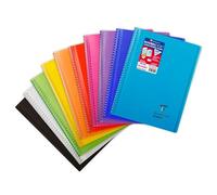 Cahier reliure intégrale enveloppante Koverbook 24x32cm 100 pages grands carreaux couverture polypropylène transparent - Assortis
