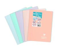 Cahier reliure intégrale enveloppante Koverbook Blush A4 160 pages ligné couverture polypropylène opaque bicolore - Assortis