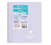 Cahier reliure intégrale enveloppante Koverbook Blush A5 160 pages ligné couverture polypropylène opaque bicolore - Lilas/Vert tilleul