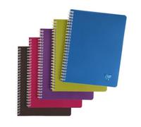 Cahier reliure intégrale Linciolor INTENSIVE 17x22cm 100 pages petits carreaux couverture plastique polypropyène rainuré Couleur aléatoire - Assortis