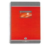 Cahier reliure spirale - Conquerant Sept - Petits carreaux - 21 x 29,7 cm (A4) - 180 pages 70 g - Lot de 5