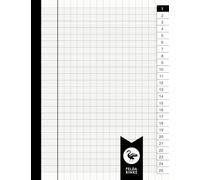 Cahier Répertoire Numérique 17 x 22 Grands Carreaux: 100 Pages - 50 Feuilles | Carnet de Notes ( Nos. 1-25 )