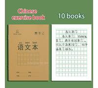 Cahier Rick Pour Apprendre Le Chinois,Écriture Manuscrite,Livre De Pratique Des Mathématiques Tian Zige Pinyin,Fournitures Scolaires,Élève Du Primaire,10 Pièces -A 10 Livres