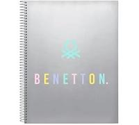 Cahier Safta - Benetton Silver - 120 Pages - Couverture Rigide - Pour Enfants - Confortable Et Polyvalent