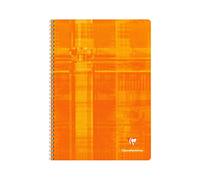 Cahier scolaire brochure rembordée rigide séyès ou 5x5 papier 90g marque Clairefontaine - 24x32, 192, Petits carreaux (Quadrillé 5x5)